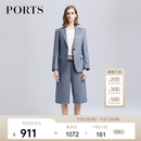 PORTS宝姿商场同款春夏新款女装一粒扣牛仔质感西装外套LD8J041PFD097 丹宁蓝 S (4)