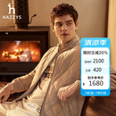 哈吉斯（HAZZYS）男装外套菱形格轻薄棉服ASSZU0BDX17 米色BI 180/100A50
