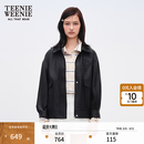 Teenie Weeniebearnova小熊女装春秋简约时尚甜酷风翻领皮衣外套 黑色 S