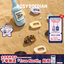ROSYDOEDIAN撇起系列 印章抓夹椭圆醋酸后脑勺发夹抓夹鲨鱼夹 米色波点