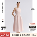 朗姿【缪斯裙 Basic衣橱】无袖连衣裙高级感法式修身夏季新款礼服裙女 淡粉色2 S