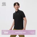 KOLON SPORT/可隆户外休闲衣 男士抗皱透湿AIRMESH热压POLO衫 LHPT6MN087-BK 黑色 （尺码偏小） 2XL 185/104A