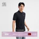 KOLON SPORT/可隆户外休闲衣 男子防晒UPF40+接触凉感CARVICO短袖POLO LHPT6AN043-BK 黑色 L 175/96A