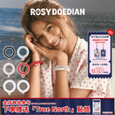ROSYDOEDIAN撇起系列 电话发圈 高级感头饰日常新款可爱马尾扎弹力不伤发 浅蓝+深蓝