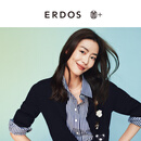 ERDOS【善+系列】26早秋圆领手钩动物装饰针织女开衫羊绒衫 藏蓝 M 165/84A