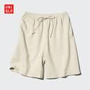 优衣库麻混纺舒适短裤女装26春夏新款485251 30 浅米色 M