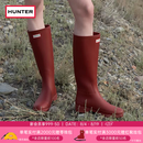 HUNTER【修饰腿型】户外露营女鞋Refined防水防滑高筒靴长筒靴网红女靴 军红色/MLR 36