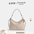 蔻驰（COACH）奥莱女士夏季女包经典标志LAUREL 31号流浪包单肩斜挎包腋下礼物 （升级款）SV/沙黄色/灰褐色