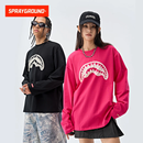 SPRAYGROUND鲨鱼嘴长袖T恤宽松百搭校园情侣圆领GCWE030302 白色(*1) M