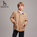 哈吉斯（HAZZYS）童装男女童巴恩风棉服2026冬季新款中大童保暖轻薄外套暖卡其 160