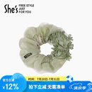 She's茜子发饰卢梭假日刺绣花朵大肠发圈头花头绳生日礼物送女友