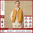 例外（EXCEPTION）女装新中式马甲提花匹绣百搭休闲感外套 土黄 M