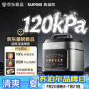 苏泊尔（SUPOR）有钛0涂层新品速嫩蒸鲜呼吸电压力锅5L超高压120kPa 2000W上蒸下煮电饭煲4-6人SY-50FC5051