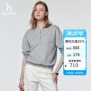 哈吉斯（HAZZYS）女装 春季款女士【PHIZ系列】半开襟运动风套头卫衣女ABTSE0DAX02