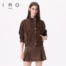 IRO NIGHT 麂皮夹克外套长袖宽松设计感法式轻奢26春季新款 咖栗色 S