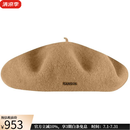 坎戈尔袋鼠（KANGOL）女帽子贝雷帽前进帽 羊毛舒适保暖欧美时尚复古 造型百搭 0252HT Came 卡其色 S头围54-55cm