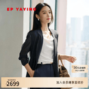 EP雅莹西装 高智感职场通勤灯笼袖三醋酸薄款外套 2026夏季新款1110A 藏青 2XL