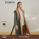 PORTS宝姿女装可拆卸连帽衣襟中长大衣LL9C008JWH013 S (4)