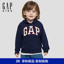 盖璞（GAP）男女幼童2026早秋logo毛圈宽松连帽衫儿童装卫衣860963
