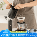 泰摩进阶手冲咖啡套装礼盒 温控手冲咖啡壶磨豆机便携咖啡机生日礼物 进阶型套装-【栗子C5|曜石黑】