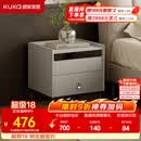 顾家家居【+699元换购2件】床头收纳柜子可储物床头柜卧室收纳7890 床头柜 米灰