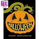 万圣涂色书 Halloween Coloring Book 汉娜·卡尔松 英文原版 Hanna Karlzon 内含纹理纸张