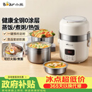 小熊（Bear）电热饭盒 加热饭盒 热饭神器可蒸煮办公室可插电加热饭盒2升双层大容量DFH-B20J1
