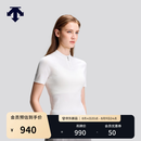 迪桑特（DESCENTE）WOMEN’S BLEU女士亲肤半拉连修身短袖针织套头衫 WT-白色 M (165/84A)