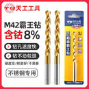 天工（TIANGONG）天工M42高钴直柄麻花钻高速钢含钴8%不锈钢钻头304打孔钢铁合金 8mm