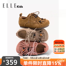 ELLE KIDS童鞋 真皮勃肯鞋女童2026新款儿童皮鞋小女孩单鞋 豆沙色 29 内长18.6/适合脚长17.6-17.9