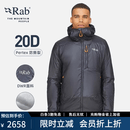 Rab 睿坡Generator Alpine男士户外保暖轻便携棉服540g QIO-84 炭黑/AMN S