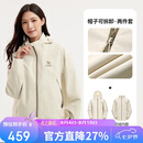 骆驼女装冲锋衣短款小个子外套新款三合一抓绒内胆防泼水防风夹克