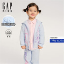 盖璞（GAP）女幼童秋季款印花抓绒连帽卫衣外套儿童装美版804628