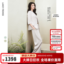 朗姿【时装周同款 三醋酸Basic衣橱 王楚然同款】职业西服外套夏新款 香槟米色 L
