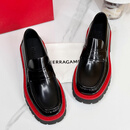 菲拉格慕（Ferragamo）【二手99新 】未使用 FERRAGAMO菲拉格慕黑色休闲厚底乐福鞋皮鞋开车豆豆鞋休闲鞋驾车鞋男鞋奢品原价8500 菲拉格慕 黑色休闲厚底乐福鞋 8.5码（42.5）