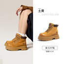 骆驼（CAMEL）山寻2代马丁靴女厚底大黄靴工装靴户外休闲靴 L26W469088 土黄 37