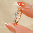 DR COCOKNIAD色培育钻石戒指女轻奢钻戒求定结婚纪念日走心表白礼物送老婆 铂金1克拉培育钻戒/D色/VVS1/3EX/双证 活口可调节