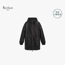 BERLUTI 早秋男装轻盈Fly皮革派克大衣 午夜黑 48 A
