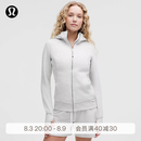 lululemon丨Scuba™ 女士拉链连帽衫*拉绒 杂色核心超浅灰(LW3KAMS) S /6
