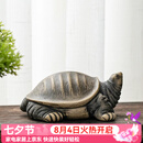 京峰阁 茶具茶宠宜兴紫砂段泥粉黑手工龟黑 全手工茶桌摆件茶室茶玩摆设 手工龟-黑
