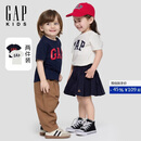 盖璞（GAP）男幼童2026春季新款撞色logo 棉质短袖T恤两件装儿童装893441
