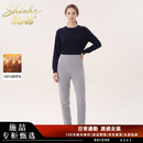 施喆（EZ SHI ZHE）专柜正品高端羊毛裤男女100%纯羊毛棉裤秋冬季2026新款防寒保暖裤 奢侈品男装【女款浅灰】专柜正品 XL 【高档礼盒】 建议【130斤一155斤】