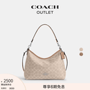 蔻驰（COACH）奥莱女士夏季女包经典标志LAUREL 31号流浪包单肩斜挎包腋下礼物 （升级款）SV/沙黄色/灰褐色