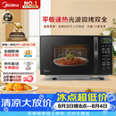 美的（Midea）微波炉烤箱一体机 小型家用平板易洁烧烤智能解冻20升微波炉  光波加热2026新款（M1-L201B二代）