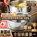 三四钢雪平锅内层316L不锈钢奶锅辅食小汤锅泡面煮锅20cm食品级一体成型