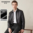 SHANSHAN杉杉皮衣男2026秋冬季翻领商务修身真皮绵羊皮夹克男士外套男装 黑色 3XL /185【推荐体重150-170斤】