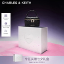 CHARLES&KEITH菱格链条手提斜挎小方包盒子包包女包七夕礼物送女友CK2-80782534 Black黑色 小包