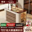 楠诗家居衣帽间中岛柜首饰柜中岛台卧室斗柜落地首饰展示柜手表包包收纳柜 1.2米中岛柜【带感应灯带】