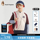 暇步士（Hush Puppies）童装儿童男大童春秋舒适柔软百搭休闲运动风经典连帽卫衣 奶油色 150 cm