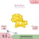 周大福SOINLOVE 萌宠 小金马生肖马转运珠黄金吊坠配手绳 VR2159礼物